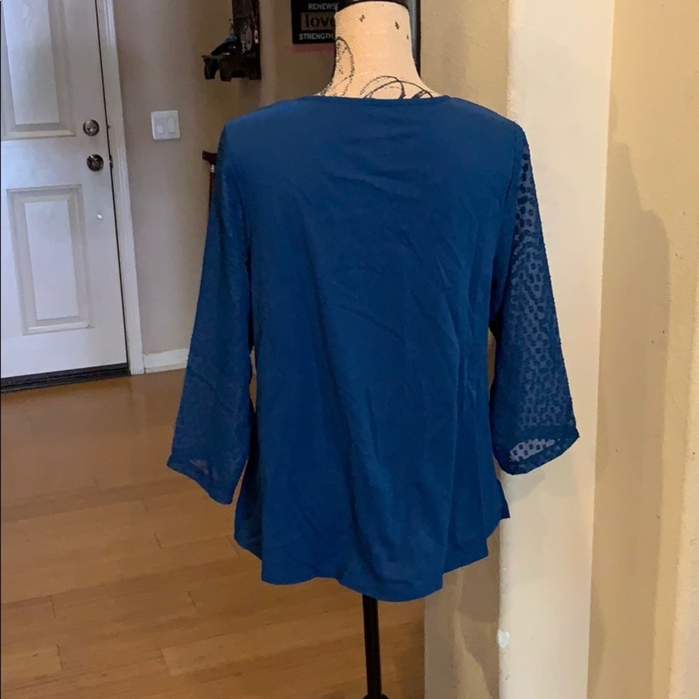 HP Van Heusen dark teal top - Picture 5 of 8